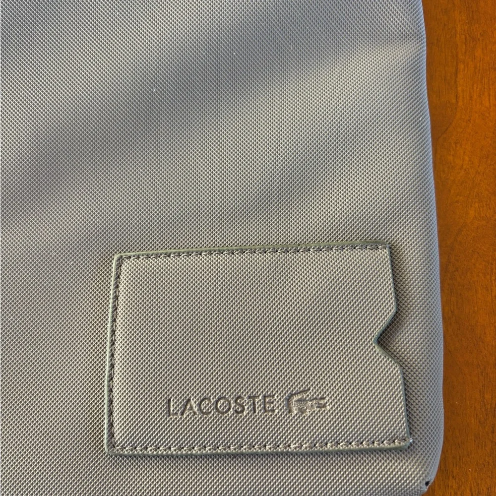 Lacoste Gray Messenger Bag Sleek Modern‎ Design